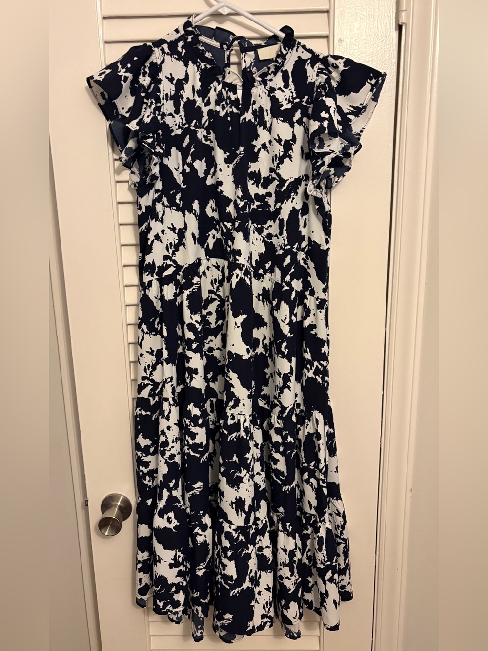 Pinch Navy and White Splash-Print Casual Dress